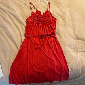 Sale - Red dress w braid details